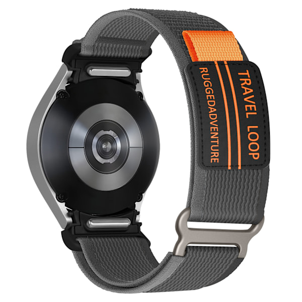 Klockarmband i vävd nylon för Samsung Watch 4/5/6/7/FE Svart+grå M