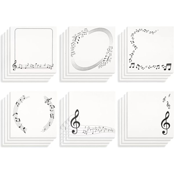 Självhäftande lappar med musiknoter - Piano Keyboard Design