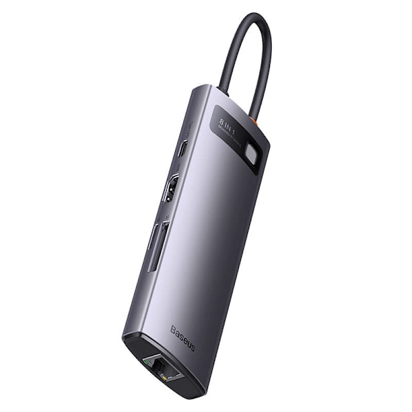 Keskitin 8in1 Baseus StarJoy Series, USB-C - 3x USB 3.1 + HDMI + USB-C PD + RJ45 + microSD/SD