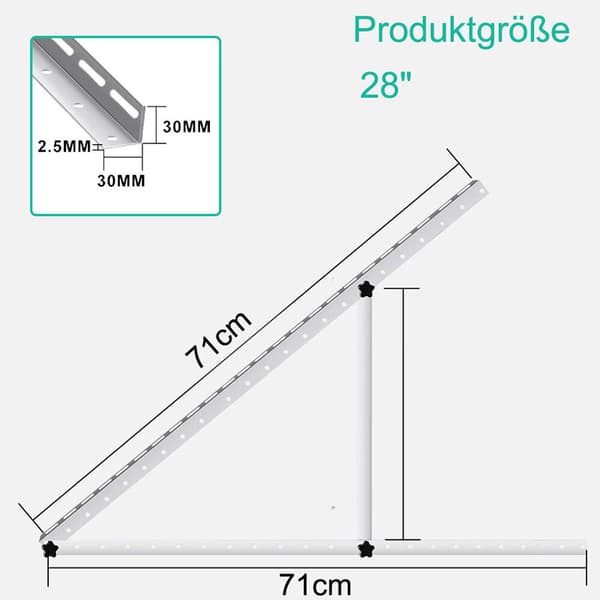 Aluminium Solpanel Triangel Monteringsfäste M M