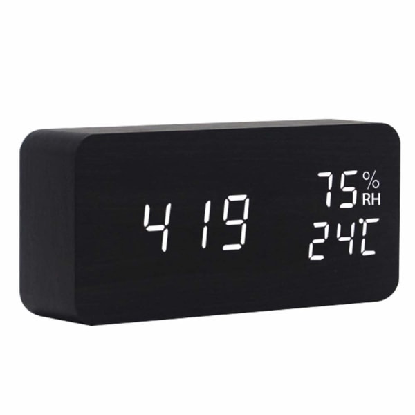 INF Digital LED vækkeur - sort 1502