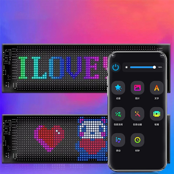 Bil Ambient Light Car Soft Screen (Devil's Eye) Smart Soft Screen - Tilpas din bil med stil! S S