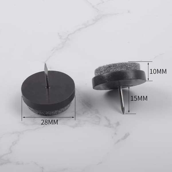 200 Pak Møbelglidere - Brun 28mm - Gulvbeskyttere