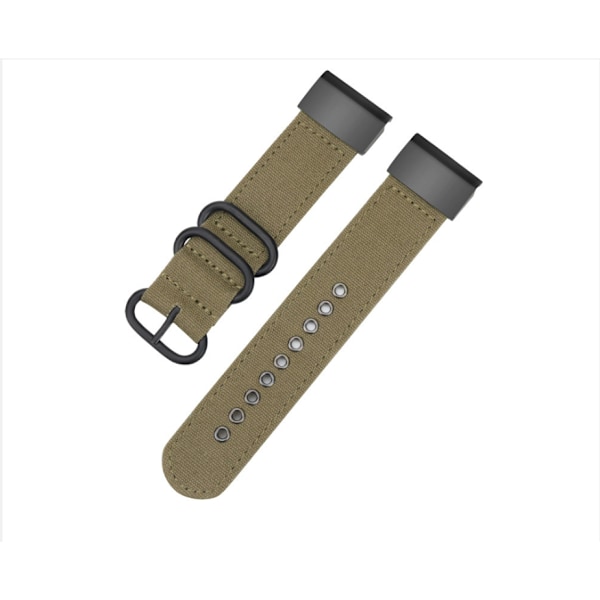 26mm Canvas Klockarmband Kompatibelt med Garmin Fenix 7X Pro/7X/6X Pro/6X/5X Plus/3/3HR Grön