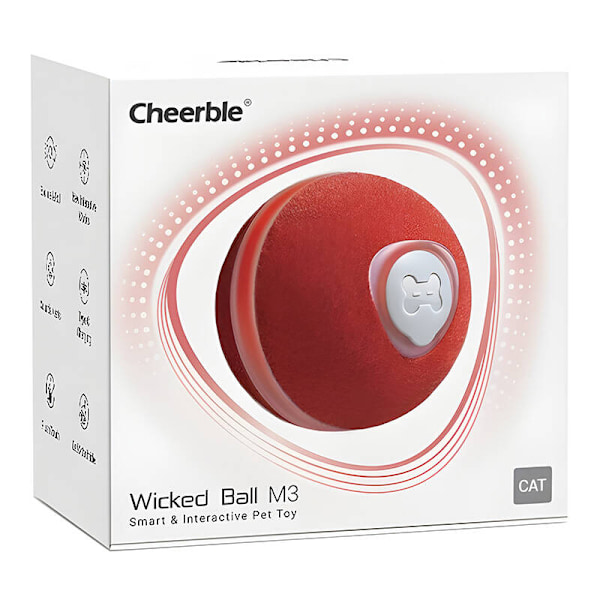 Cheerble Wicked Ball / Pet Toy M3 (röd).