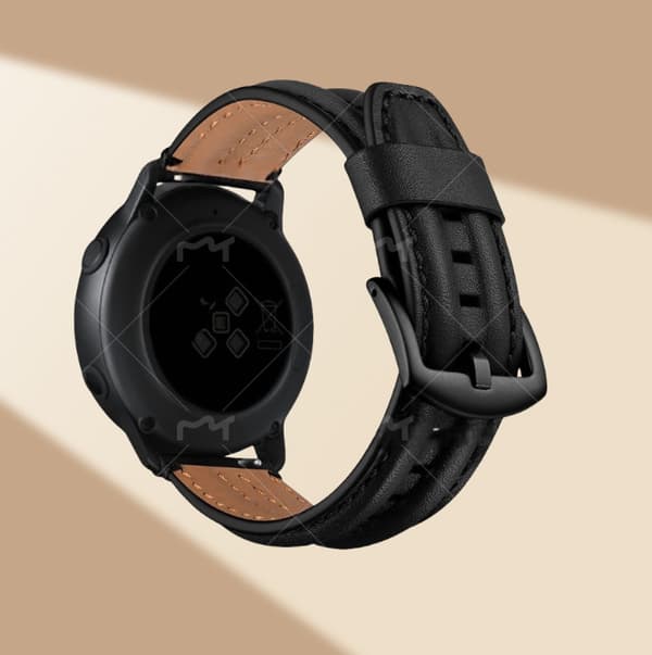 Premium læderrem til Samsung Galaxy Watch4 Classic Black Black