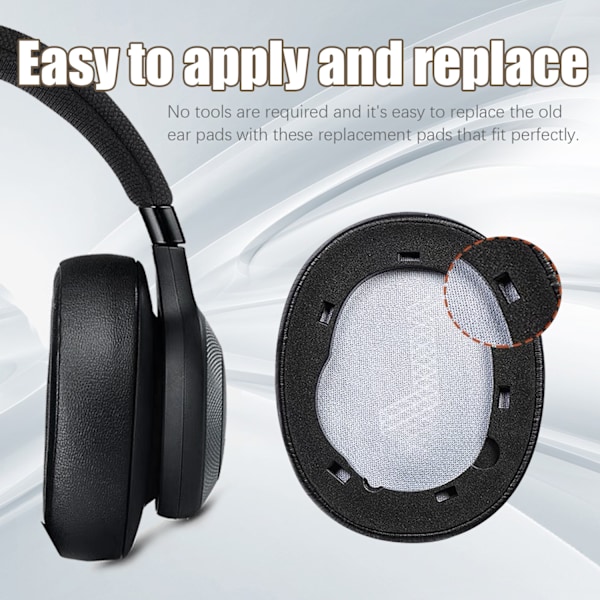 INF Ørepuder til JBL E65 BTNC / Duet NC / LIVE650 660 BTNC 1 par Sort