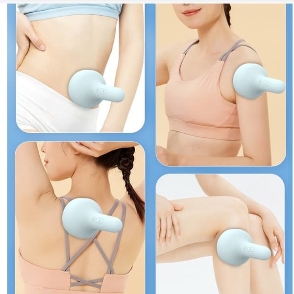 605 Abdominal Massager med 6 tilstande & rødt lys terapi - Sten nål æltning