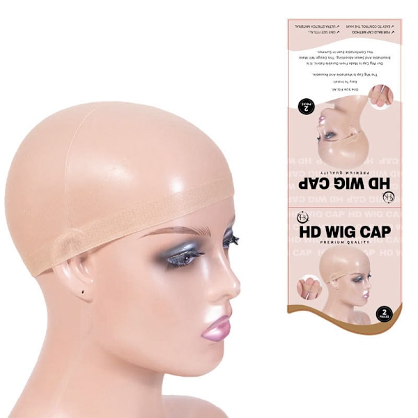 Elastiskt peruknät för peruktillverkning, HD Lace Wig Cap Beige