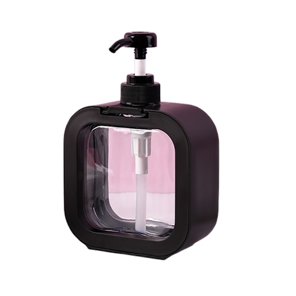 500 ml platt påfyllningsbar flaska med pump Svart