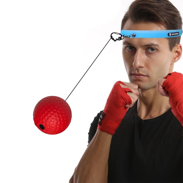 Boxningsreflexboll Set: Pannband, 3 Bollar & Lindor för Smidighetsträning