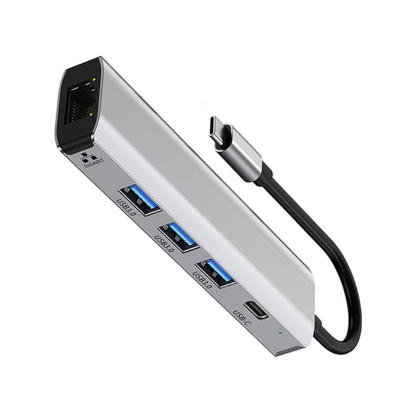 5-i-1 Gigabit-dockingstation med Ethernet, USB 3.0-hub