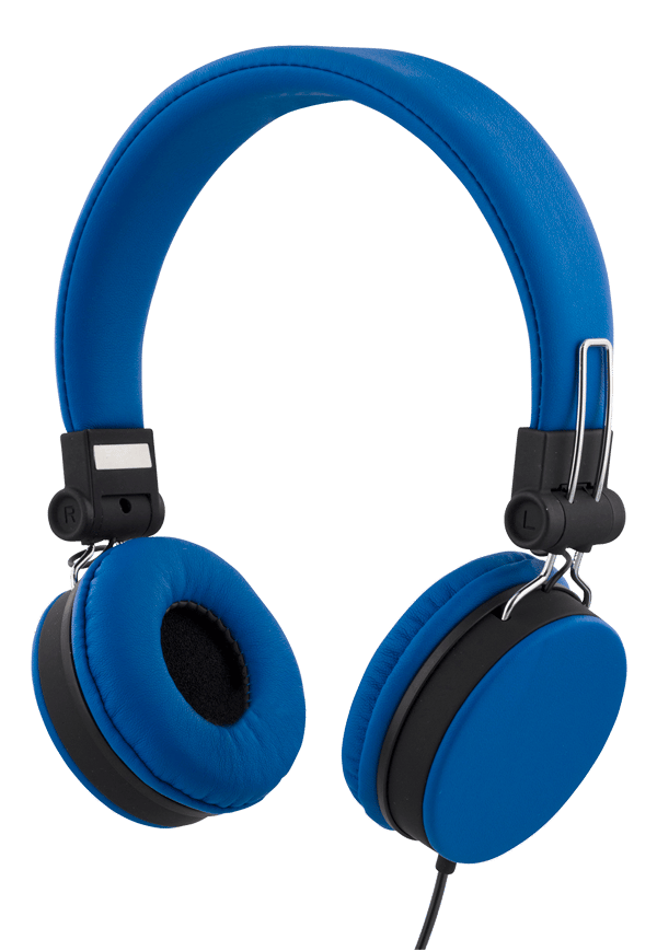 H300 Headphones with microphone, foldable, 3.5 mm, blue