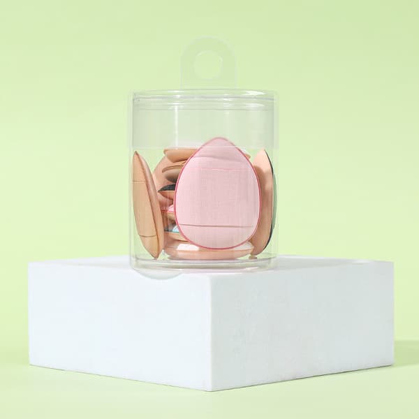 Finger Puff Makeup Svampe 10-pak Pink Pink