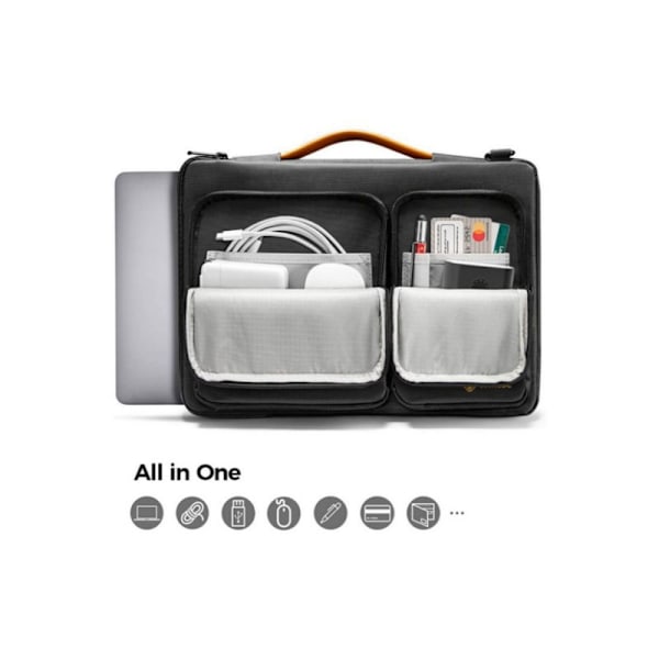 15 tommer laptop-sleeve, vandafvisende laptop-taske til bærbar Sort