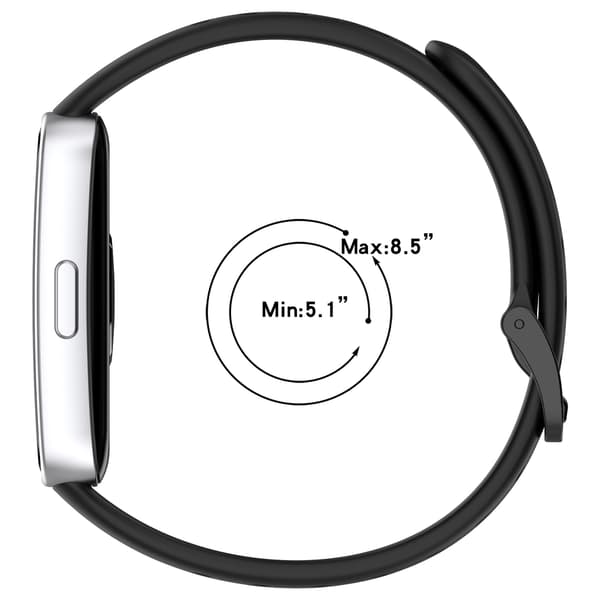 Silikone urrem til Huawei Band 8/9/10 Black Black