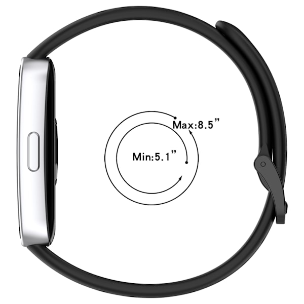 Silikone urrem til Huawei Band 8/9/10 Sort