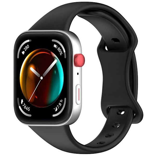 Silikoni Huawei Watch Fit 3/4 -ranneke - Vaihtonauha Musta
