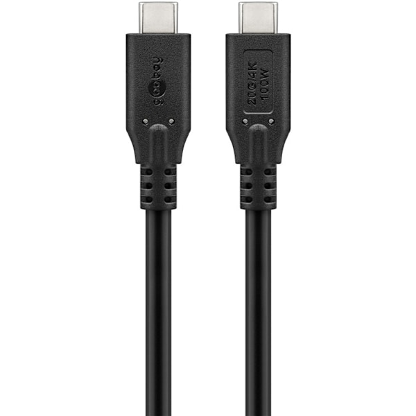 USB-C™-kabel, USB4™, 2 m, svart