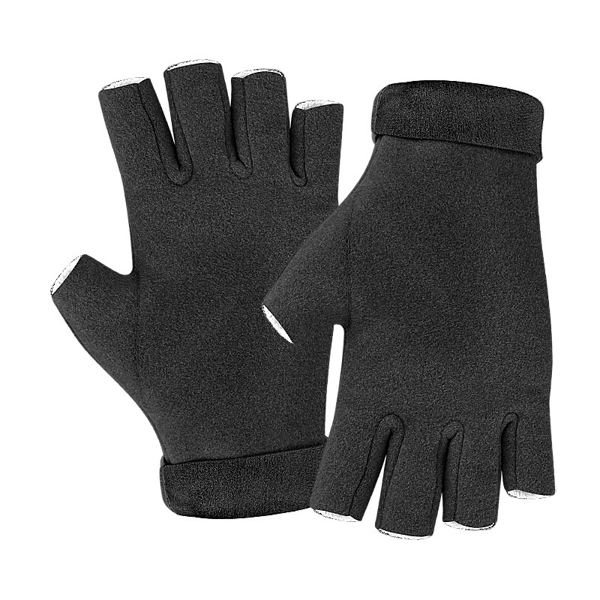 Fleecevuoratut puolisormikäsineet Black Black