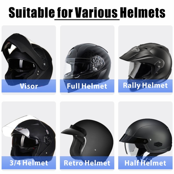 INF MC-hörlurar för motorcykelhjälm Bluetooth 5.2