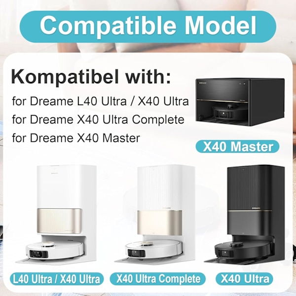 INF Udskiftningstilbehør til Dreame X40 Ultra Complete