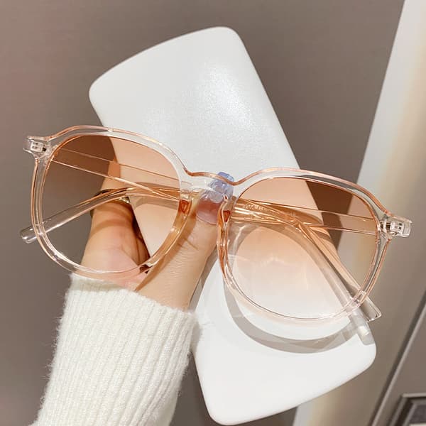 Stilfulde Oversized Solbriller med Etui Pink Pink