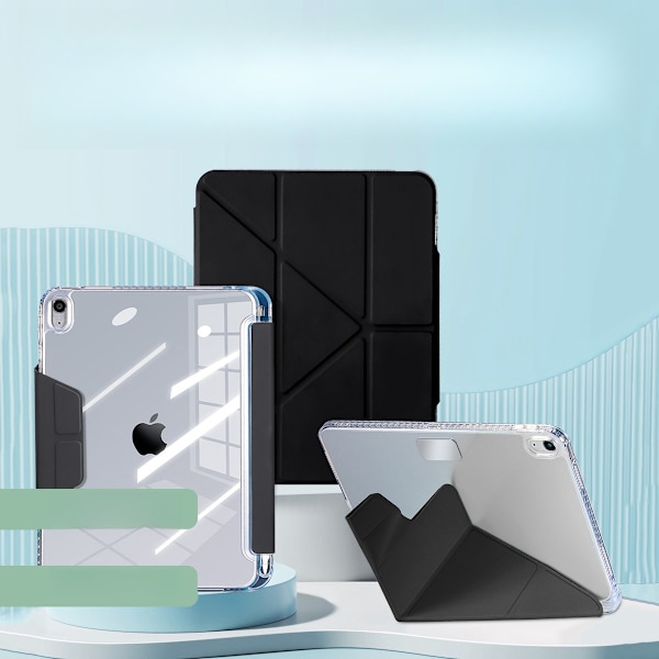 Klassisk sort beskyttende etui til iPad med blyantholder - højre blyantspille iPad Air4/Air5/Air6 (10,9)