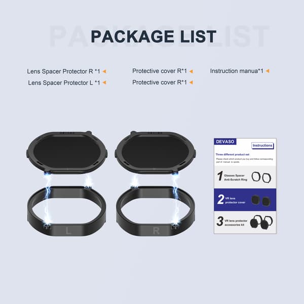 DEVASO Linsedæksel med magnetisk montering til PS VR2