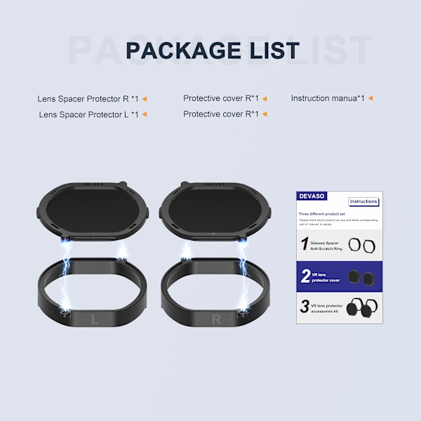 DEVASO Linsskydd med Magnetfäste för PS VR2