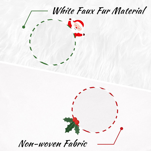 Juletræstæppe i imiteret pels Hvid 78 cm