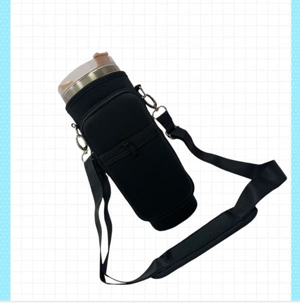 40oz Eristetty Mukiteline Taskulla Ja Metallilukolla Black Black