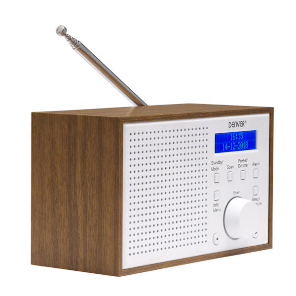 FM/DAB+ Radio Trä/Vit