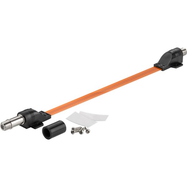 Vattentät SAT-fönstergenomföring, extremt platt (0,3 mm)