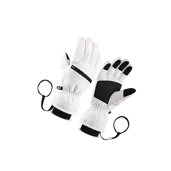 Skidhandskar - Five Finger Style Vit M