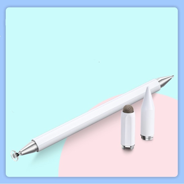 3-i-1 Magnetisk Stylus Kompatibel med Apple/Huawei/Xiaomi/Samsung Vit