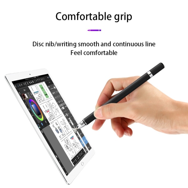 2 i 1 Stylus penna med skrivfunktion svart