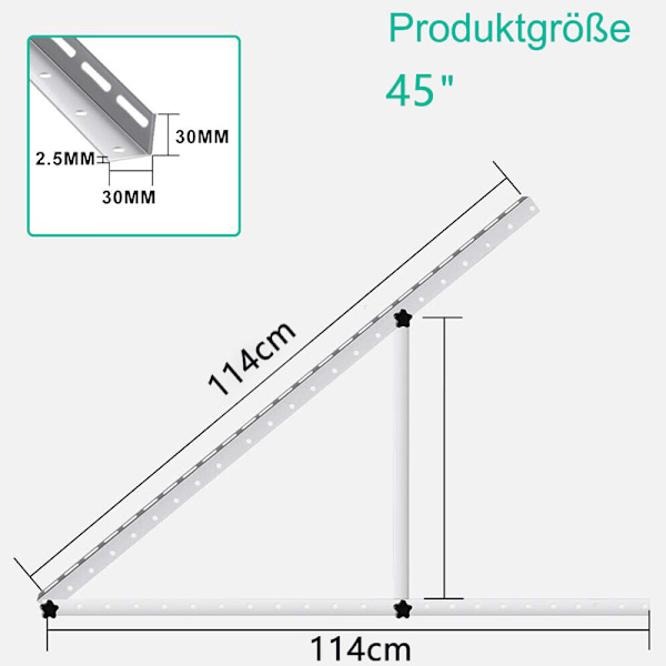 Triangelfäste för solpaneler i aluminium XL