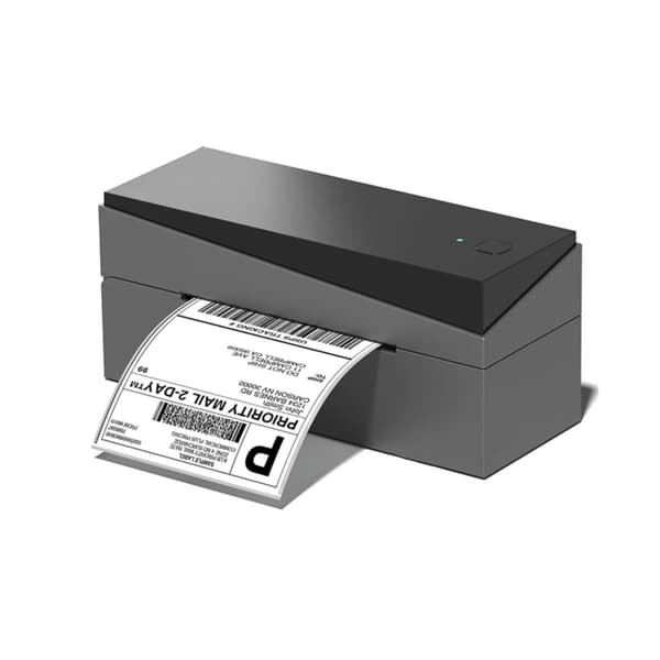 Bluetooth termisk etiketprinter 203dpi højopløsning 108mm printbredde til e-handel og lager 150mm/s USB-B Bluetooth kompatibel med iOS og Android Blac Black+Grey