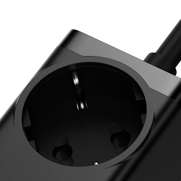 Baseus GaN3 Pro väggladdare / powerstrip 2xUSB + 2xUSB-C + AC, 100W (svart)