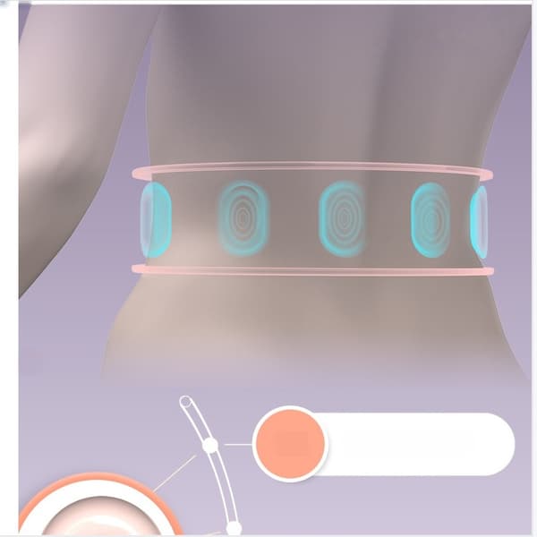 Vibrationsvärme Kompression & Surrande 1200mAh Batteri Midjemassagebälte