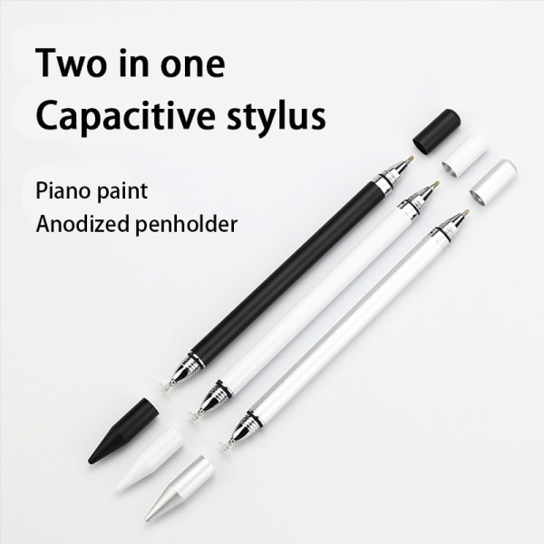 INF 2 i 1 Stylus penna med skrivfunktion svart