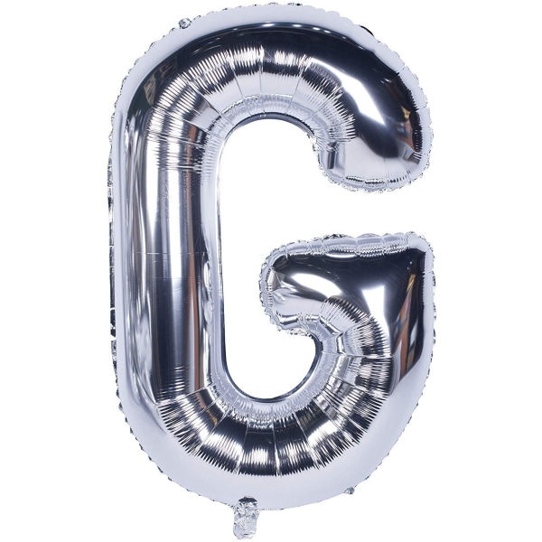 Bogstavballon 53 cm, bogstav G - sølv