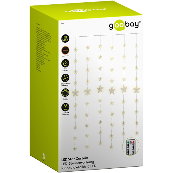 80 LED stjärngardin