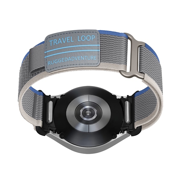 Klockarmband i vävd nylon för Samsung Watch 4/5/6/7/FE Blå + Grå S