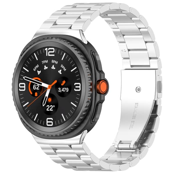 Elegant urrem i rustfrit stål til Galaxy Watch 8-serien Silver Silver
