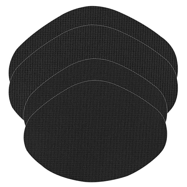 Skoreparationsplåster, 8-pack (4 stora, 4 små) Svart