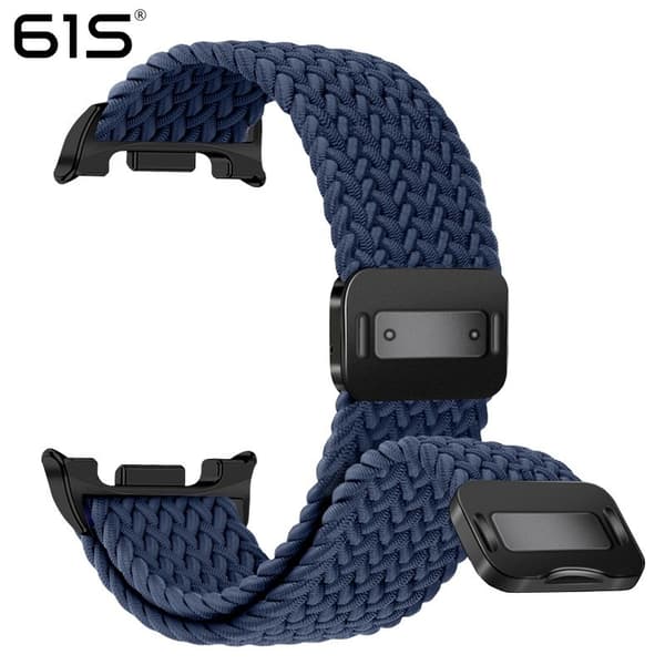 46mm Magnetiskt Spänne Elastiskt Flätat Nylonband Kompatibelt med Samsung Galaxy Watch 8 Classic Blue Blue