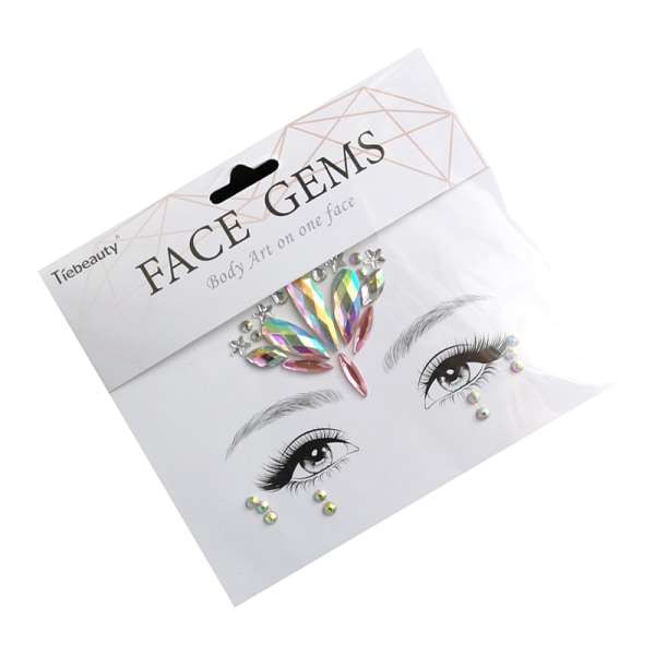 Face Jewels Makeup Stickers Flerfärgad Flerfärgad