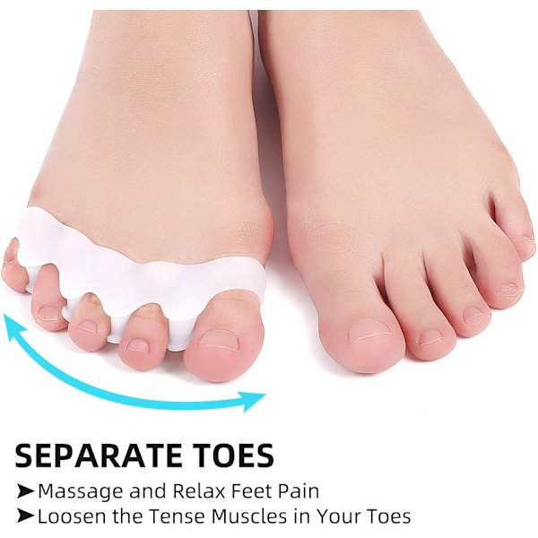 Tåskiller til Hallux valgus 1 par White White